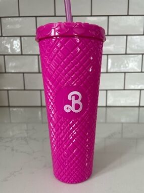 Monogram Barbie Tumbler Cup - Hot Pink